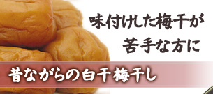 和歌山の梅干し　白干し梅干し